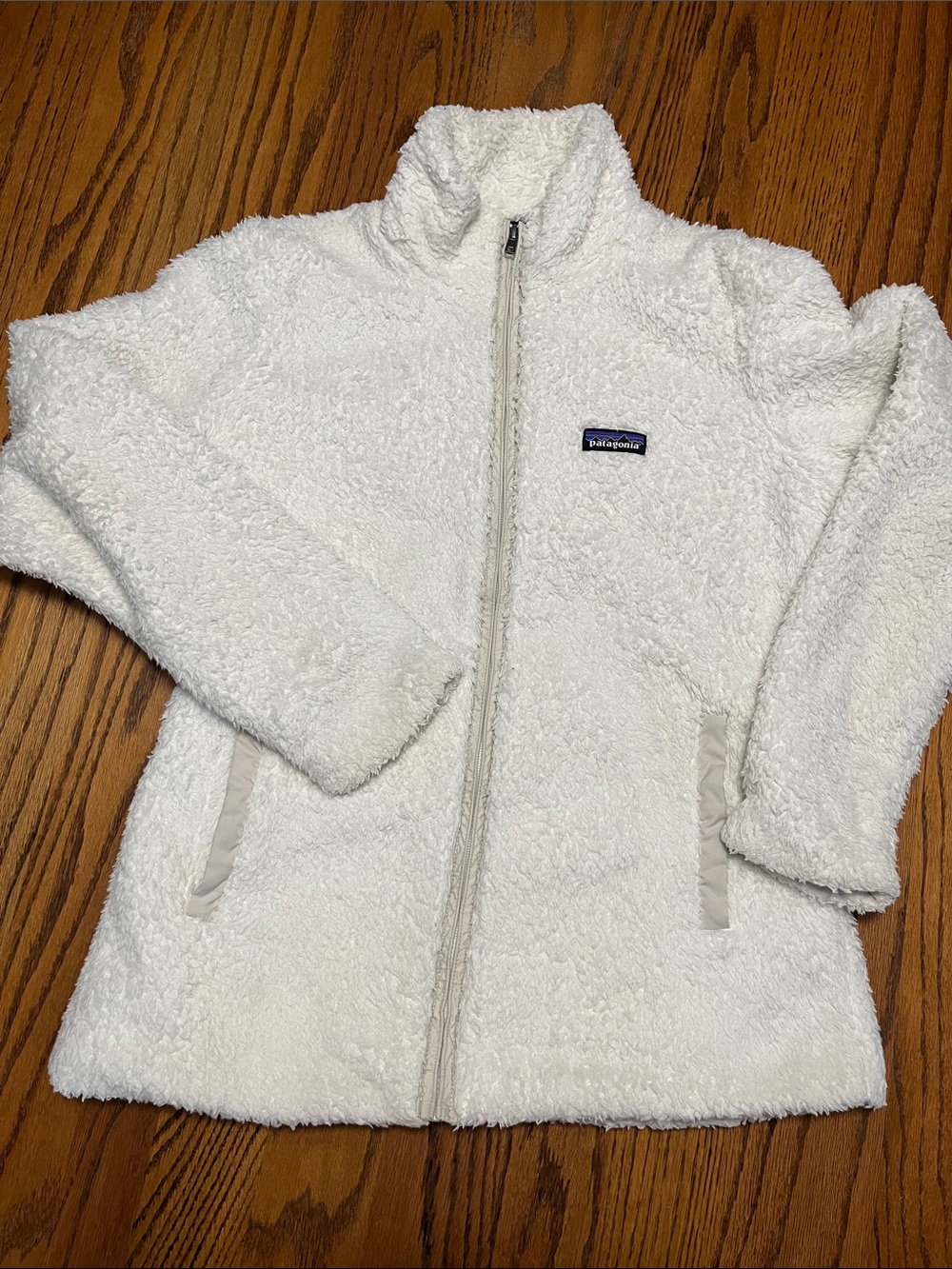 Patagonia Cream Sherpa Fleece Zip Jacket